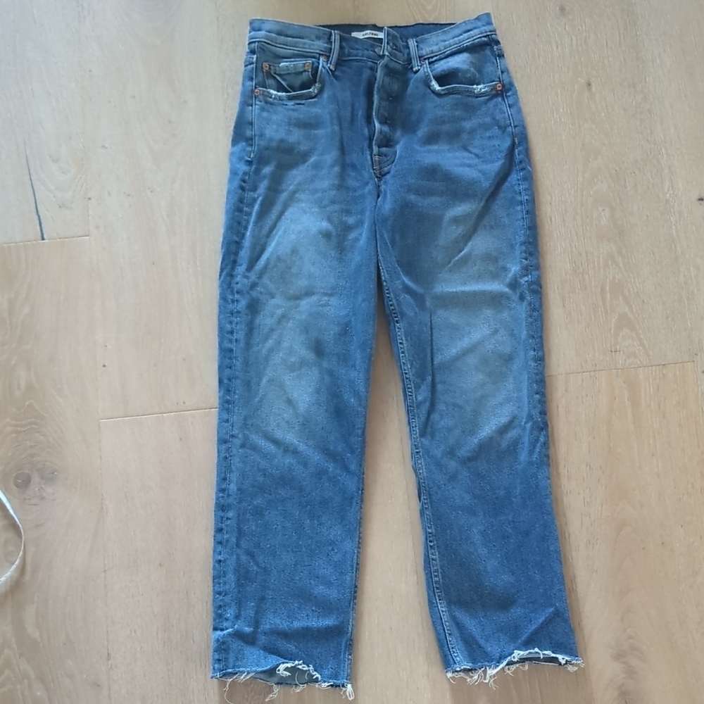 Grlfrnd Blue Distressed Jeans Size 28